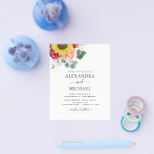 Budget Sunflower Eucalyptus Country Weddenschap Flyer (Enkel)