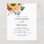 Budget Sunflower Eucalyptus Country Weddenschap Flyer (Voorkant)