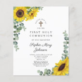 Budget Sunflower Eucalyptus First Community Invite (Voorkant)