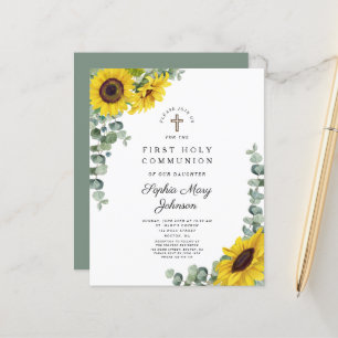 Budget Sunflower Eucalyptus First Community Invite