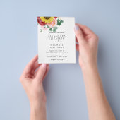 Budget Sunflower Eucalyptus Foto Country Weddensch Flyer (Hand)