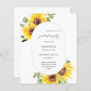 Budget Sunflower & Eucalyptus Graduparty