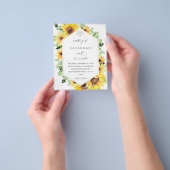 Budget Sunflower & Eucalyptus MOD Wedding W Flyer (Hand)