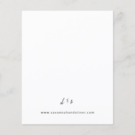 Budget Sunflower & Eucalyptus MOD Wedding W Flyer (Achterkant)