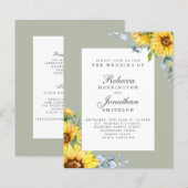 Budget Sunflower Eucalyptus Weddenschap (Voorkant / Achterkant)