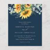 Budget Sunflower Eucalyptus Weddenschap (Voorkant)