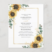 Budget Sunflower Eucalyptus Weddenschap (Voorkant)