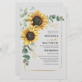 Budget Sunflower Eucalyptus Weddenschap (Voorkant / Achterkant)