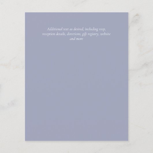 Budget Sunflower Greenery Wedding Invites (Achterkant)