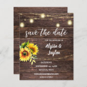 Budget Sunflower, Hout & Licht sparen de Datum (Voorkant / Achterkant)