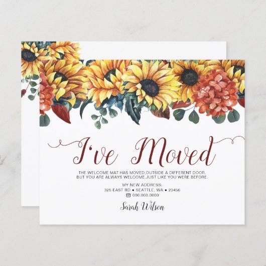 Budget Sunflower Ik heb de 'Moving Announance' ver (Voorkant / Achterkant)