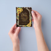 BUDGET Sunflower Lights Lace Wedding INVITE Flyer (Hand)