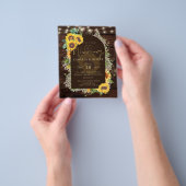 BUDGET Sunflower Lights Lace Wedding INVITE Flyer (Hand)