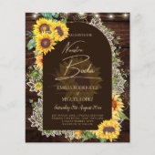 BUDGET Sunflower Lights Lace Wedding INVITE Flyer (Voorkant)