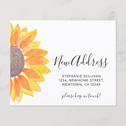 Budget Sunflower Moving Announge Kaart (Voorkant)