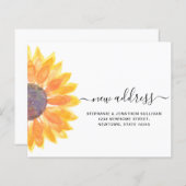 Budget Sunflower New Address Notice Kaart (Voorkant / Achterkant)