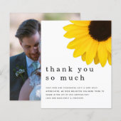 Budget Sunflower Pas getrouwd Foto Hartelijk dank (Voorkant / Achterkant)