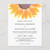 Budget Sunflower QR Code Weddenschap (Voorkant)