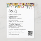 Budget Sunflower Roos Burgundy Rustic Fall Wedding (Achterkant)