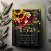 BUDGET Sunflower rozen rustige country wood bruilo