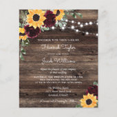 Budget Sunflower Rozen Wood Weddenschap (Voorkant)