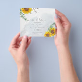 Budget Sunflower Rustic Woodland Garden Save Date Flyer (Hand)