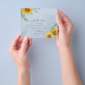 Budget Sunflower Rustic Woodland Garden Wedding Flyer (Hand)