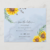 Budget Sunflower Rustic Woodland Garden Wedding Flyer (Voorkant)