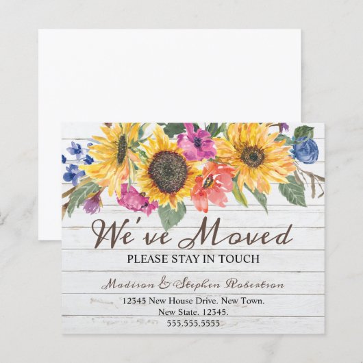 Budget Sunflower Verhuizen | Adreswijziging (Voorkant / Achterkant)