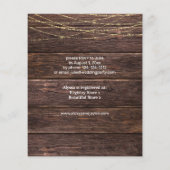 Budget Sunflower, Vrijgezellenfeest Hout Lights Fl Flyer (Achterkant)