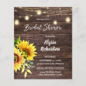 Budget Sunflower, Vrijgezellenfeest Hout Lights Fl Flyer (Voorkant)