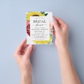 Budget Sunflower Vrijgezellenfeest Spring Floral Flyer (Hand)