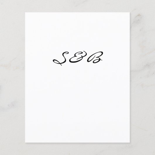 Budget Sunflower & W Floral Artsy Save the Date 2 (Achterkant)