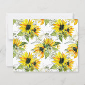 Budget Sunflower Wedding Bedankt. (Achterkant)