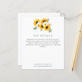 Budget Sunflower Wedding Details Enclosure