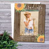 Budget Sunflower Wood Foto Afstudeerder Aankondigi