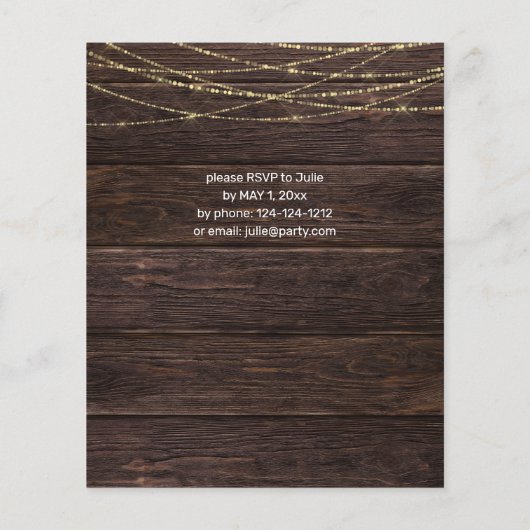 Budget Sunflower, Wood & Licht Graduparty (Achterkant)