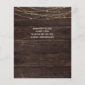 Budget Sunflower, Wood Licht Graduparty Flyer (Achterkant)