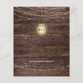 Budget Sunflower Wood, Mason String Lights Wedding Flyer (Achterkant)