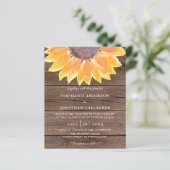Budget Sunflower Wood QR Code Weddenschap (Staand voorkant)