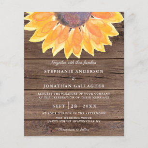 Budget Sunflower Wood QR Code Weddenschap