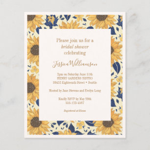 Budget Sunflower Yellow Blue Vrijgezellenfeest Inv