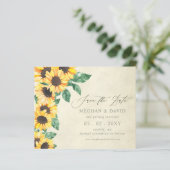 Budget Sunflowers Garden Floral Save the Date (Staand voorkant)