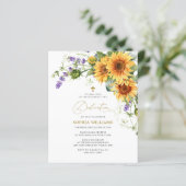Budget Sunflowers & Lavender Dedication Invite (Staand voorkant)