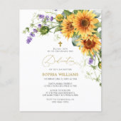 Budget Sunflowers & Lavender Dedication Invite (Voorkant)