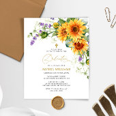 Budget Sunflowers & Lavender Dedication Invite