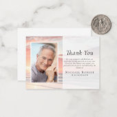 Budget Sunset Ocean Foto Funeral Dank u Nota C Notitiekaartje (Voorkant / Achterkant in situ)