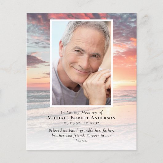 BUDGET Sunset Photo Funeral Hartelijk dank! (Voorkant)