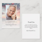 BUDGET Sunset Photo Funeral Hartelijk dank! Notitiekaartje (Voorkant / Achterkant)