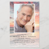 BUDGET Sunset Photo Memorial Service Programme (Voorkant)